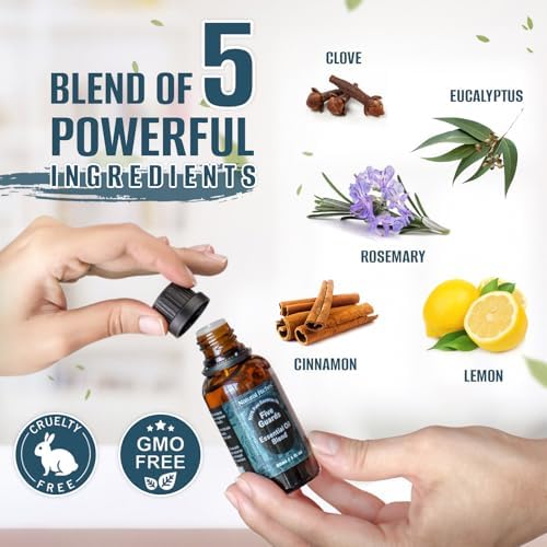 Five Guards Essential Oil Blend 30 ml Health Shield for Aromatherapy | With Clove, Cinnamon, Lemon, Rosemary & Eucalyptus - Natural Riches