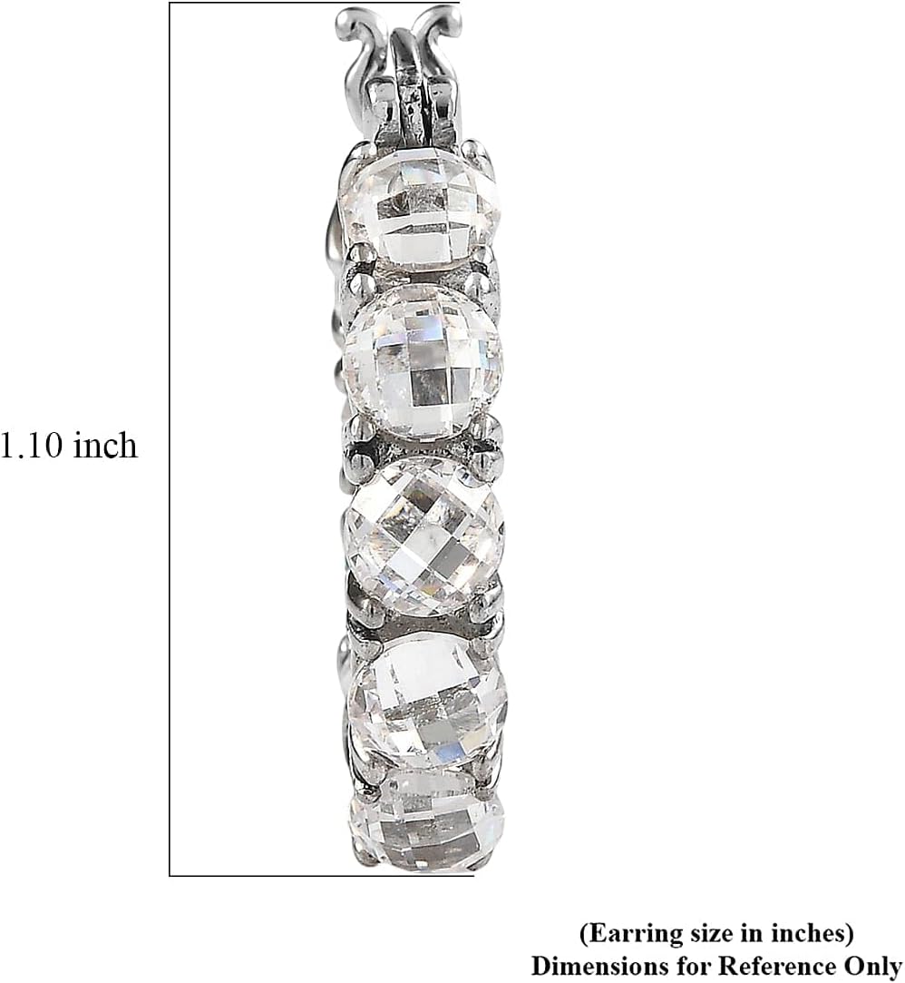 Cubic Zirconia Earrings in Stainless Steel