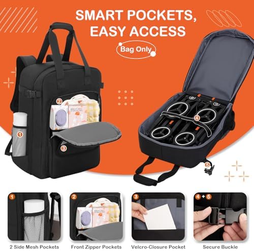 Stroller Backpack for Airplane Compatible with GB Pockit & Pockit Air Plus | Stroller Travel Bag with Pockets, Padded Protective Gate Check Bag