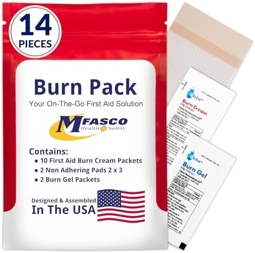 MFASCO Antiseptic Wound Care Travel Pack | 39 Piece First Aid Kit Refill | BZK, Antiseptic Wipes, Sting Relief, Wound Ointment | Essential First Aid Supplies | Refill Personal First Aid Kits