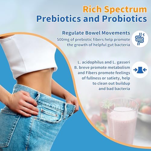 ZEBORA Probiotic Powder for Women and Kids, 30 Single-Serve Packets | 50 Billion Probiotics With Prebiotics For Digestive & Gut Health, Shelf-Stable
