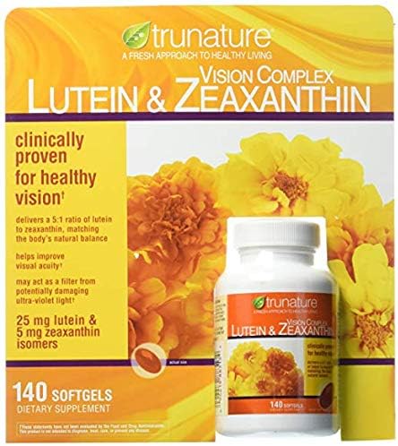 Trunature Lutein and Zeaxanthin Softgels, 140 Count (3 Pack)