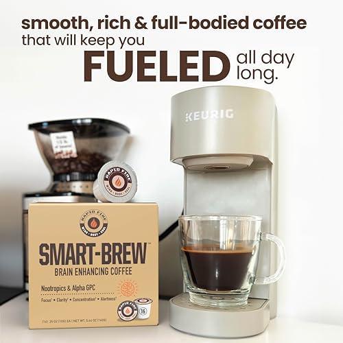 Rapidfire Caramel Macchiato Ketogenic High Performance Keto Coffee Pods, Supports Energy & Metabolism, Weight Management, Single Serve K Cup, Brown, 16 Count