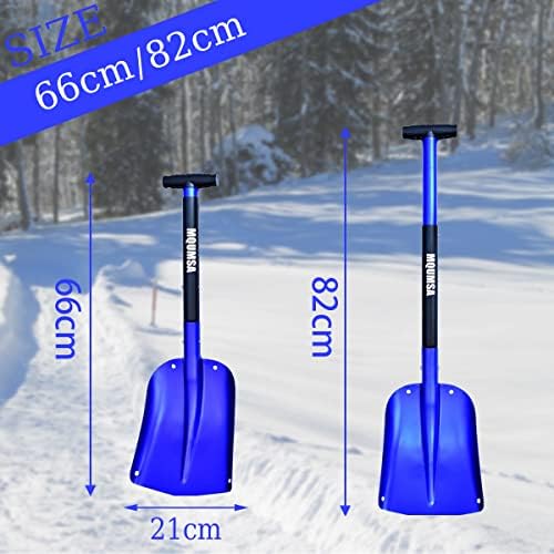 Portable Telescopic Aluminum Utility Car Adjustable Extended Edition Snow Shovel (Blue)