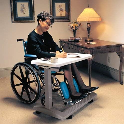 Carex Rolling Overbed Table, Hospital Bed Table, Laptop Tables for Recliner, Bed, Bedside and Sofa, Computer Tables, Hospital Tray