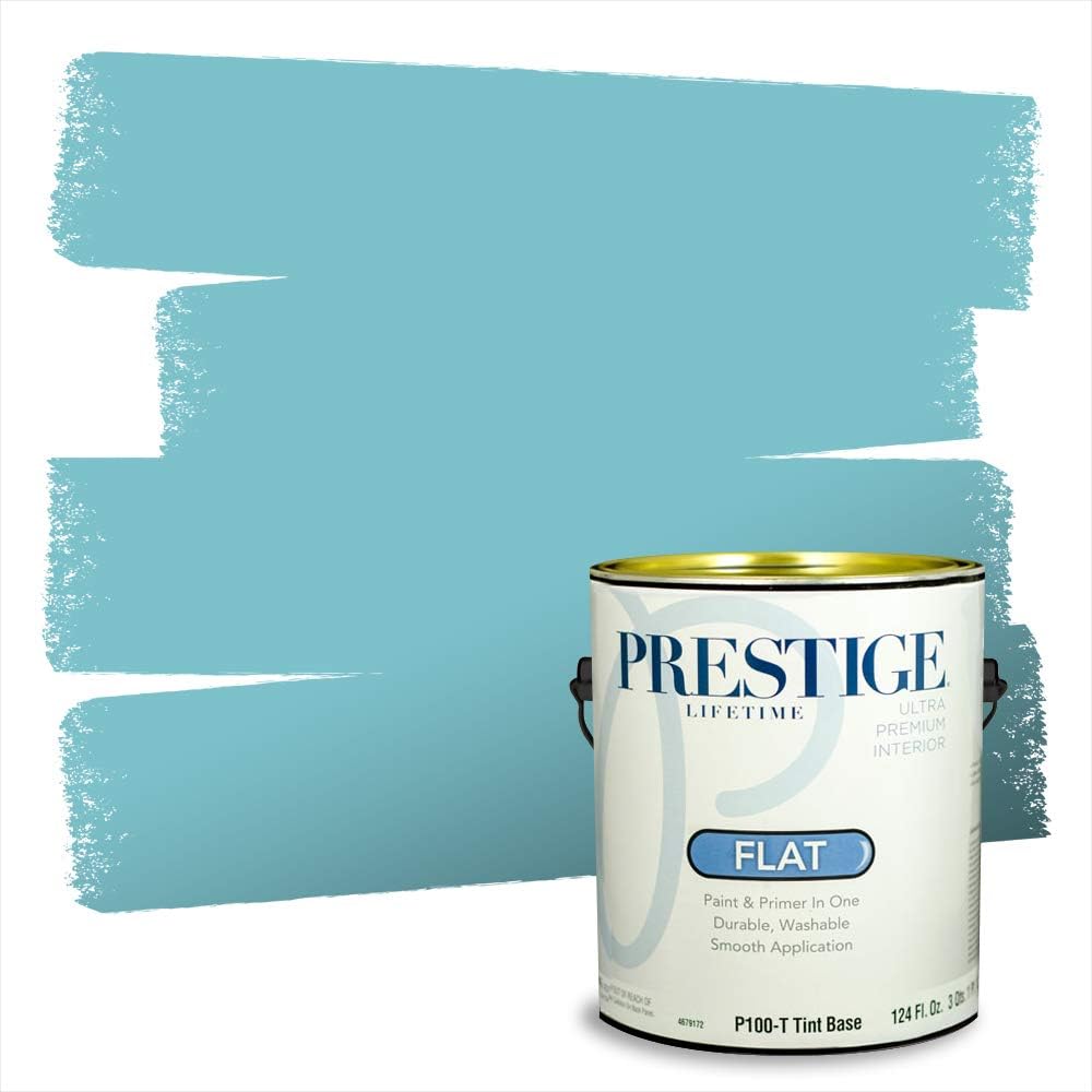 PRESTIGE Paints Exterior Paint and Primer In One, 1-Gallon, Satin, Comparable Match of Sherwin Williams* Blue Nile*
