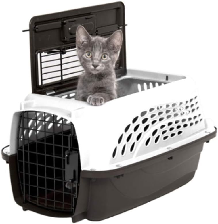 Petmate 2-Door Dog, Puppies & Cat Kennel, 19", White | Top & Front Loading, Made in USA, Extra Small