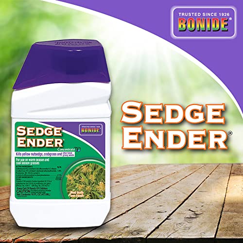 Bonide Sedge Ender, 16 oz Concentrated Weed Killer For Outdoors | Fast-Acting and Rainproof, Lawn Friendly Formula