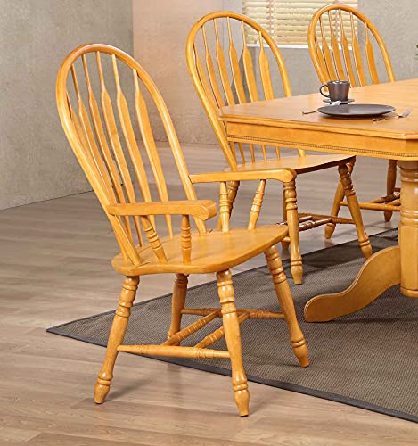 Sunset Trading Comfort Dining Arm Chair, 41", Light Oak