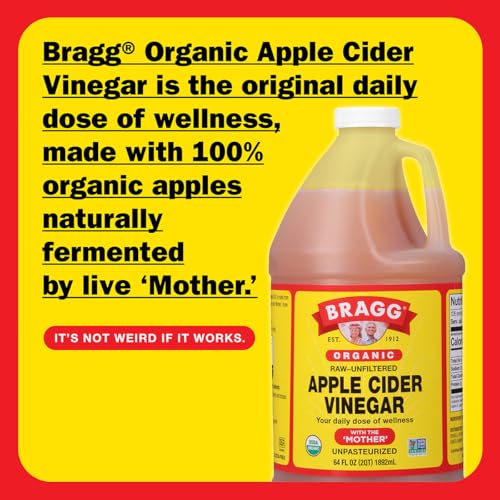 Bragg Organic Raw Apple Cider Vinegar, 32 Ounce - 1 Pack | Raw and Unfiltered