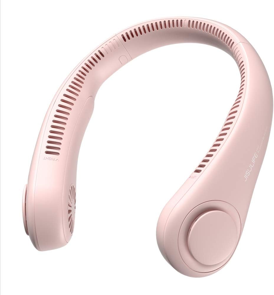 JISULIFE Portable Neck Fan, Hands-Free Bladeless, 5 Speeds, 4000 mAh
