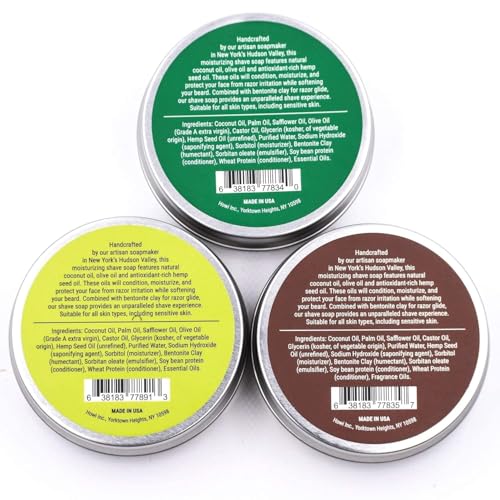 Taconic Lavender Natural Shaving Soap Puck, Rich Lather | Calming lavender aroma pairs with moisturizing natural oils to build rich protective lather for a comfortable wet shave.