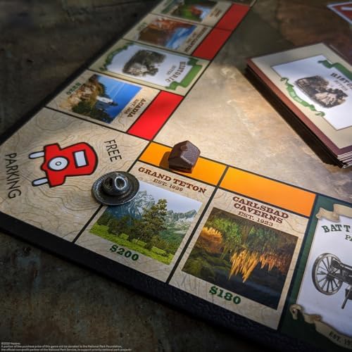 Monopoly National Parks 2020 Edition | Featuring Over 60 National Parks from Across The United States | Iconic Locations Such as Yellowstone, Yosemite