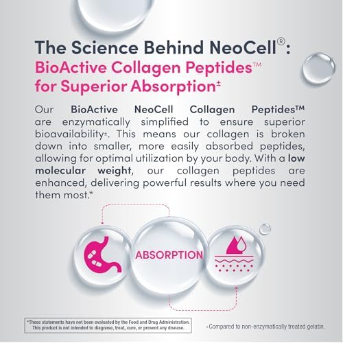 NeoCell Collagen Peptides Pills | 360 Caplets | with Vitamin C | Supplement for Women and Men | Supplement for Women and Men