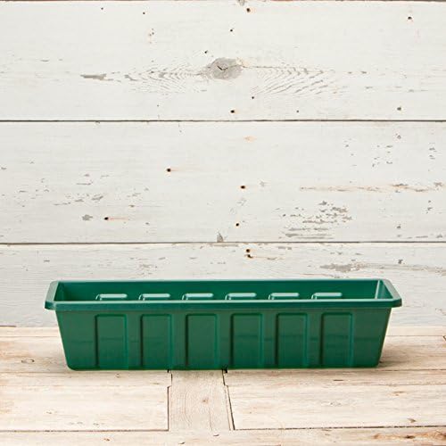 Root & Vessel Poly-Pro Plastic Flower Box Planter, White, 30-Inch
