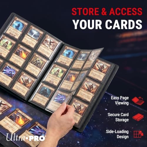 Ultra Pro Pokemon Card Binder 9 Pocket Full-View with Poke Ball Design – Trading Card Binder Holds 360 Cards Side Loading – Organizer for TCG