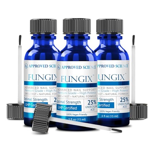 Approved Science Fungix Extra Strength - Undecylenic Acid and Tea Tree Oil - Serum for Fingernail and Toenail Care - Infused with Essential Oils - Healthy Nail Appearance - Easy to Apply - Pack of 1