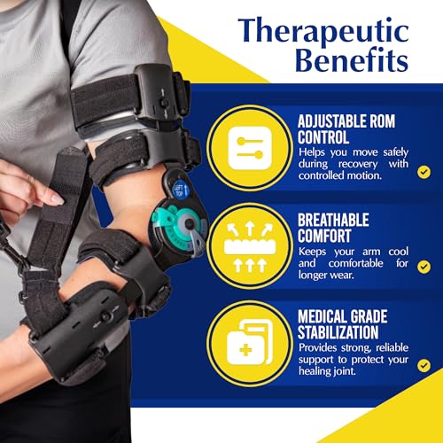 Hinged Elbow Brace, Arm Immobilizer & Stabilizer, L3761 | Elbow support brace that aids post-op recovery & tendon repair
