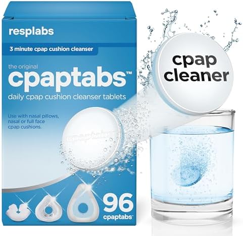 resplabs CPAP Cleaning Tablets, 96 Pack - Effervescent Cleaner for CPAP Masks, Tubing, and Humidifiers - 3 Month Supply