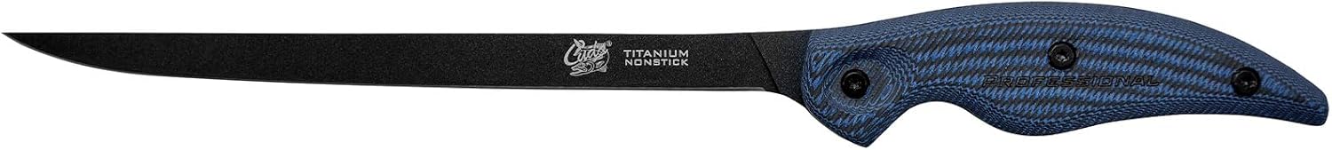 Cuda 9" & 9" Filet Knife for Fishing, Precision Ground Stainless Steel Blade, Non-Slip Handle