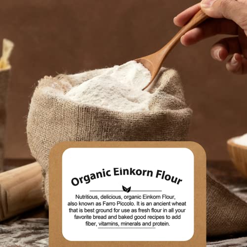 Organic Einkorn Farro Grain 4.8 lb - Einkorn Wheat Berries Bulk Whole | Ancient Grains Ideal for Soup, Flour, Bread - High in Fiber - USA Grown | USDA Certified | Vegan | Non-GMO