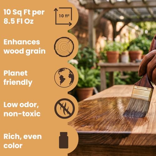 Furniture Clinic Wood Stain | Teak | Water Based | Fast Drying, Low Odor