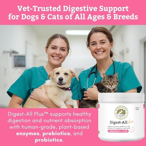 Probiotics for Dogs and Cats for Gut & Digestive Health | 2 Oz | 57 Scoops | 10B CFUs for Digestion, Nutrient Absorption, and Gut Balance | Cat & Dog Probiotics with Prebiotics and Digestive Enzymes