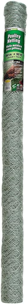 YARDGARD 2 Inch Poultry Netting, Chicken Wire Fence, 20 Gauge Galvanized Steel, Rabbit Fencing, Bird Enclosures, Garden Protection and Plant Support, 48 Inches x 150 Feet