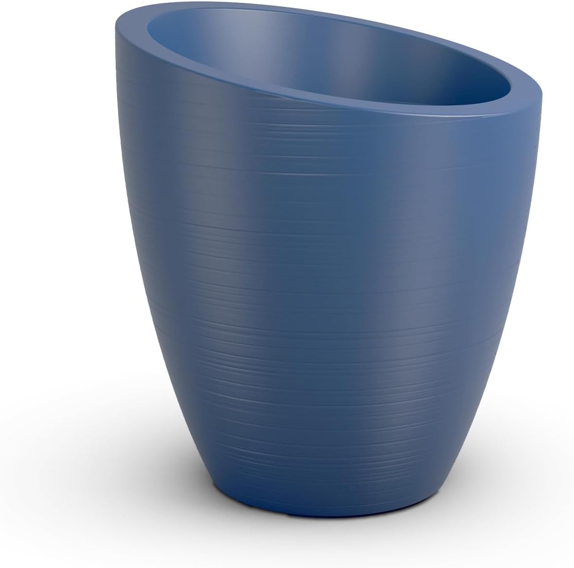 Mayne Modesto 20in Round Modern Planter, Neptune Blue | All season, Indoor/Outdoor, Double-wall design, Fade resistant, 15-year warranty