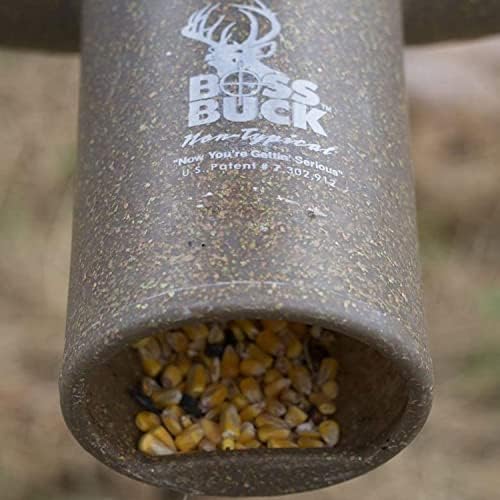 BOSS Buck Protein 4 Way Gravity Head | Hunting Durable Gravity Feed Delivery System with 4 Feeding Tubes for 4 Legged Game Feeder, Roto-Molded