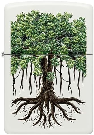Zippo Tree of Life Pocket Lighter - Refillable Flip-Top Windproof Lighters - Spiritual and Symbolic Design Pocket Lighters - Luxury Metal Lighter Made in USA