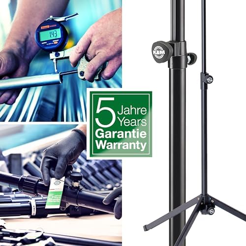 K&M - Konig & Meyer 10065.000.55 Heavy Duty Music Stand - Large Deep Desk - Sturdy Base - Adjustable Height - Compact - Professional Grade for