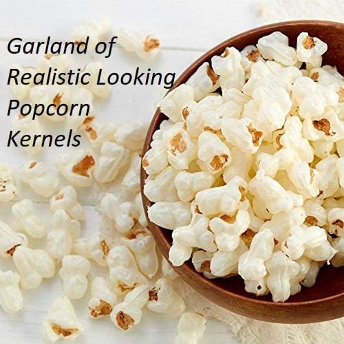 Artificial String Popcorn Garlands – Set of 2 Old‑Fashioned Faux Popcorn | Strands for Christmas Tree Decorating