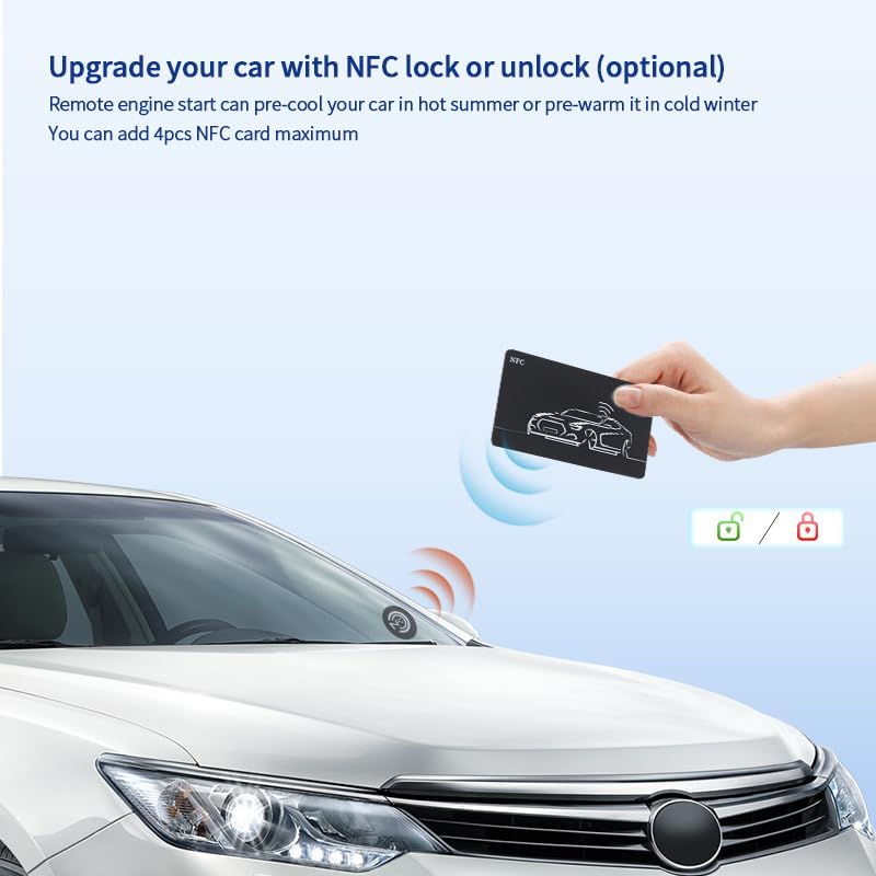 EC002-FO2-NS smart Key Passive keyless Entry Kits with Push Start Button Remote Start PKE Lock and Unlock DC12V