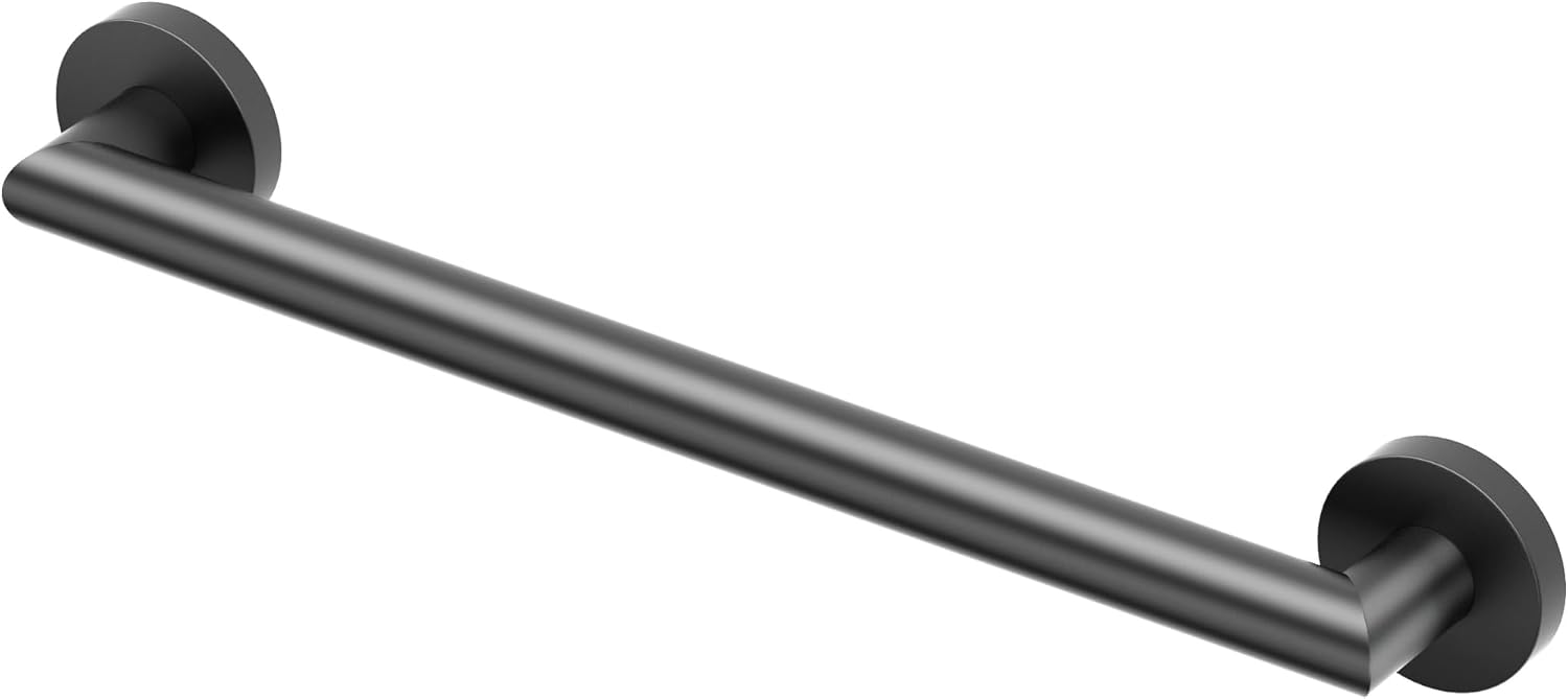 Gatco 970 Glam Shower Grab Bar, 12 Inch, ADA Compliant Stainless Steel, Satin Nickel, Wall Mounted Bathroom Handrail