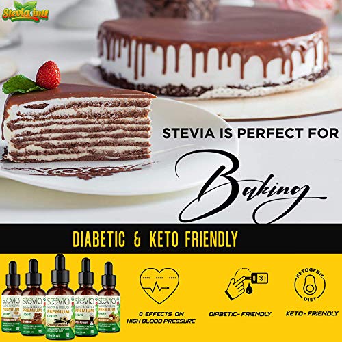 Stevia Intl - (Pack of 5) Coffee Lovers Bundle with 5 Flavors. Stevia Liquid Drops. All Naturally Sweet, Non-Bitter, No Sugar Added, 0 Carb, 0 Calorie