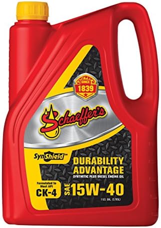 Schaeffer Manufacturing Co. 0700CK4-006S SynShield Durability Advantage 15W-40 Diesel Engine Oil, 1-Gallon Bottle