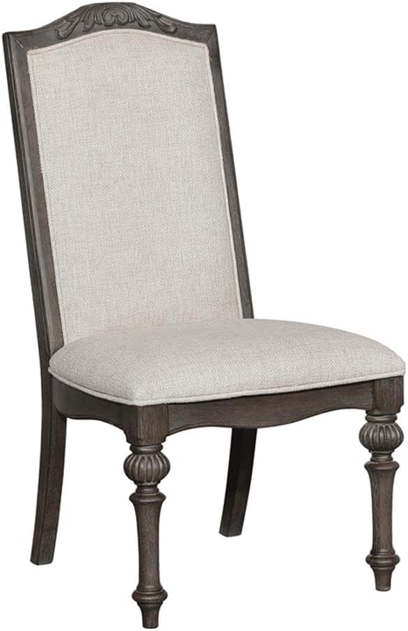 Furniture of America Clyde Fabric Padded Dining Chair in Natural Tone (Set of 2)