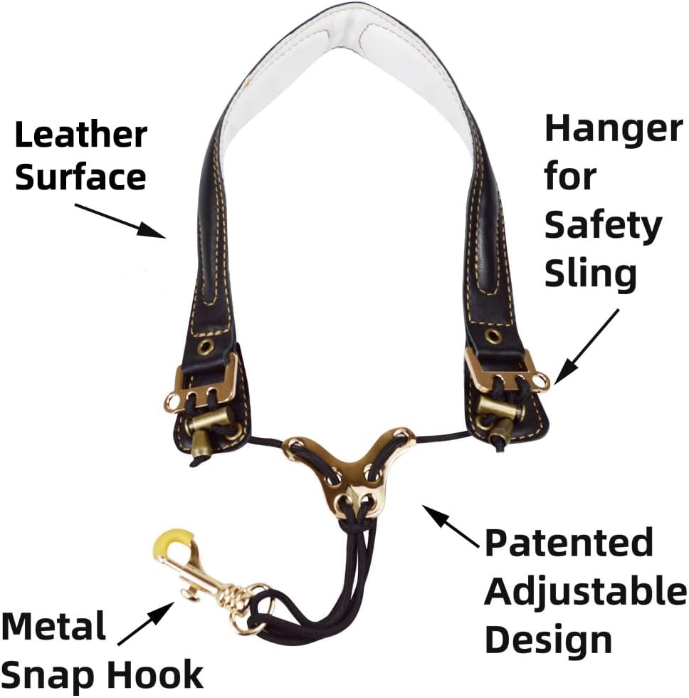 adorence Leather Saxophone Neck Strap for Alto & Tenor Saxophone - Red