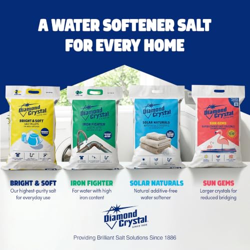 Diamond Crystal 50 lb. Water Softener Salt, Bright & Soft Series, Pellets, 99.8% Purity (Оne Расk)