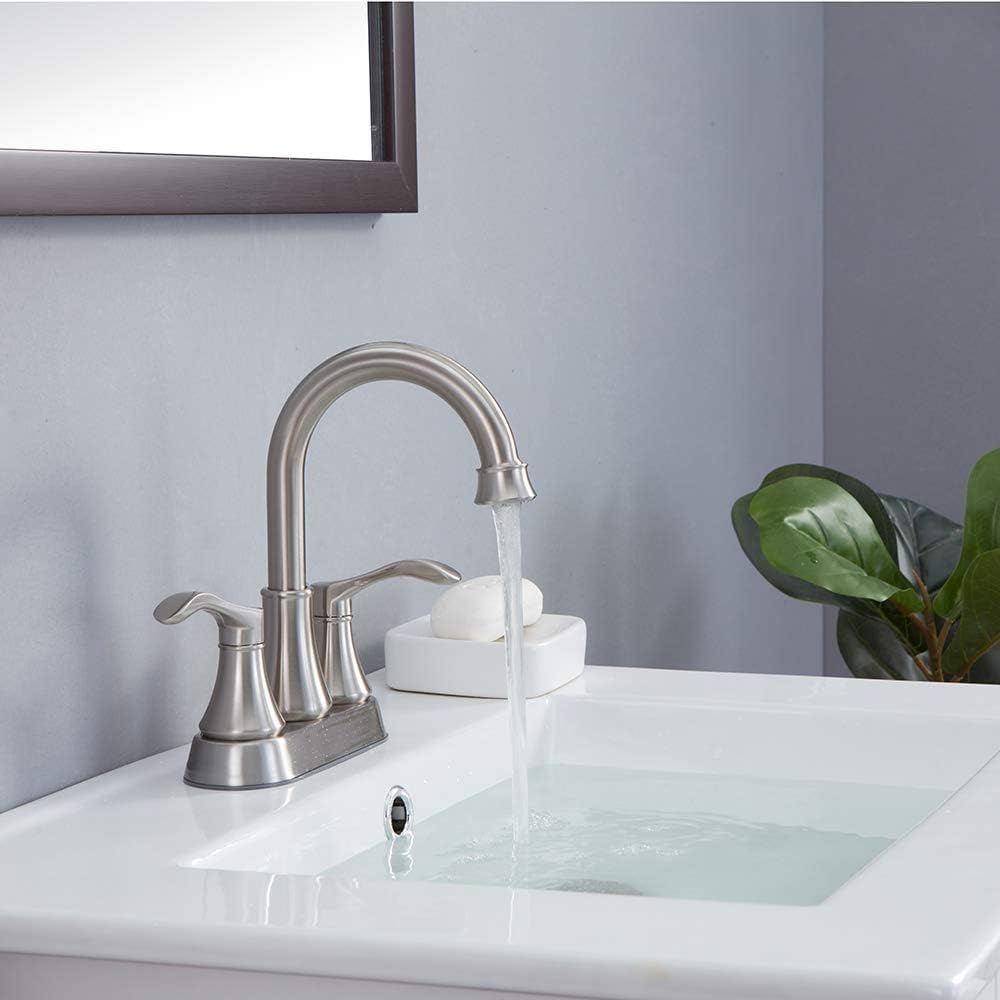 Bathroom Faucet,4 Inch Centerset 2 Handle High-Arc,Oil Rubbed Bronze