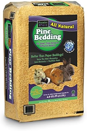 PETSPICK Pine Wood Bedding for Small Pets, Cages and Animal Habitats, 141 L | Pine bedding is sized for small pets and animal habitats; 141 L package supports cage and enclosure maintenance.
