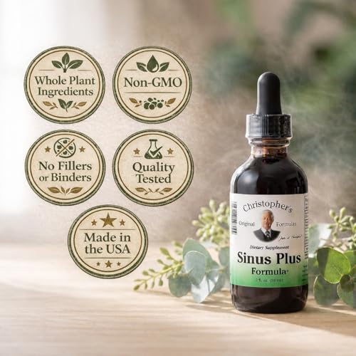 Christopher's Original Formulas Sinus Plus, 2 oz Liquid - Natural Herbal Formula for Sinus Support