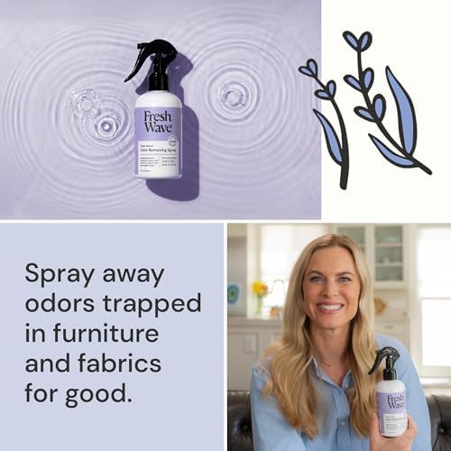 Fresh Wave Lavender Room and Fabric Air Freshener Spray, 2-Pk, 8 oz | Plant-based formula, Pet-safe and people-safe, Fabric and room deodorizer