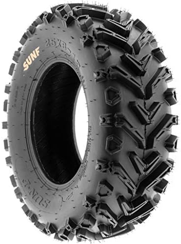 Set of 4 SunF A041 Mud & Trail 25x8-12 Front & 25x10-12 Rear ATV UTV off road Tires, 6 PR, Tubeless