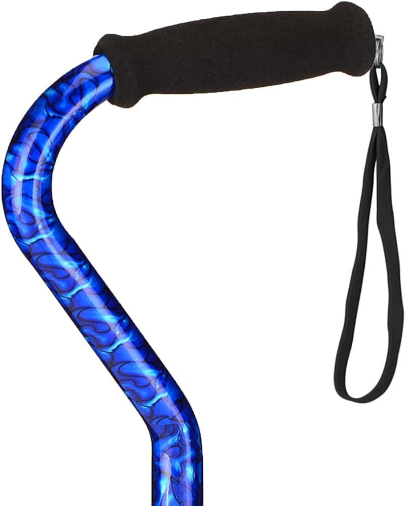 NOVA Designer Quad Cane, Lightweight Four Legged Cane with Soft Grip Handle, Height (for Users 4’11” - 6’4”) & Left or Right Adjustable, Butterflies Design