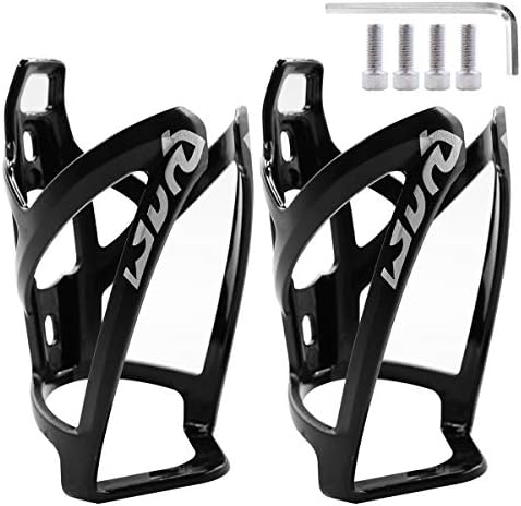 2-Pack Bike Water Bottle Cage Bicycle Water Bottle Holder Lightweight & Strong Bicyle Mount for Road & Mountain Bikes with Screws Spanner