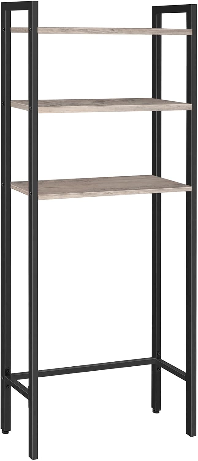 HOOBRO Over The Toilet Storage, 3-Tier Bathroom Organizer Shelf Over Toilet, Freestanding Bathroom Storage Shelves, Space Saver