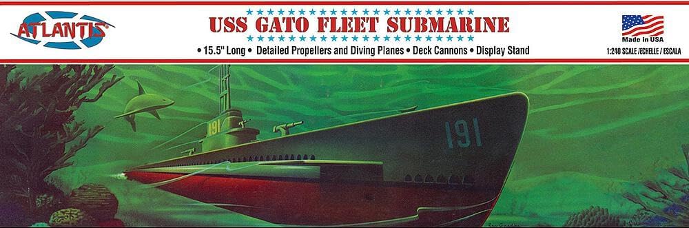 Atlantis Plastic Model Kit - WWII Gato Class Fleet Submarine
