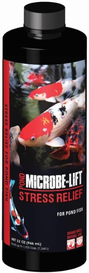 Microbe-Lift SRP32 Stress Relief for Pond Fish-32 oz, Black